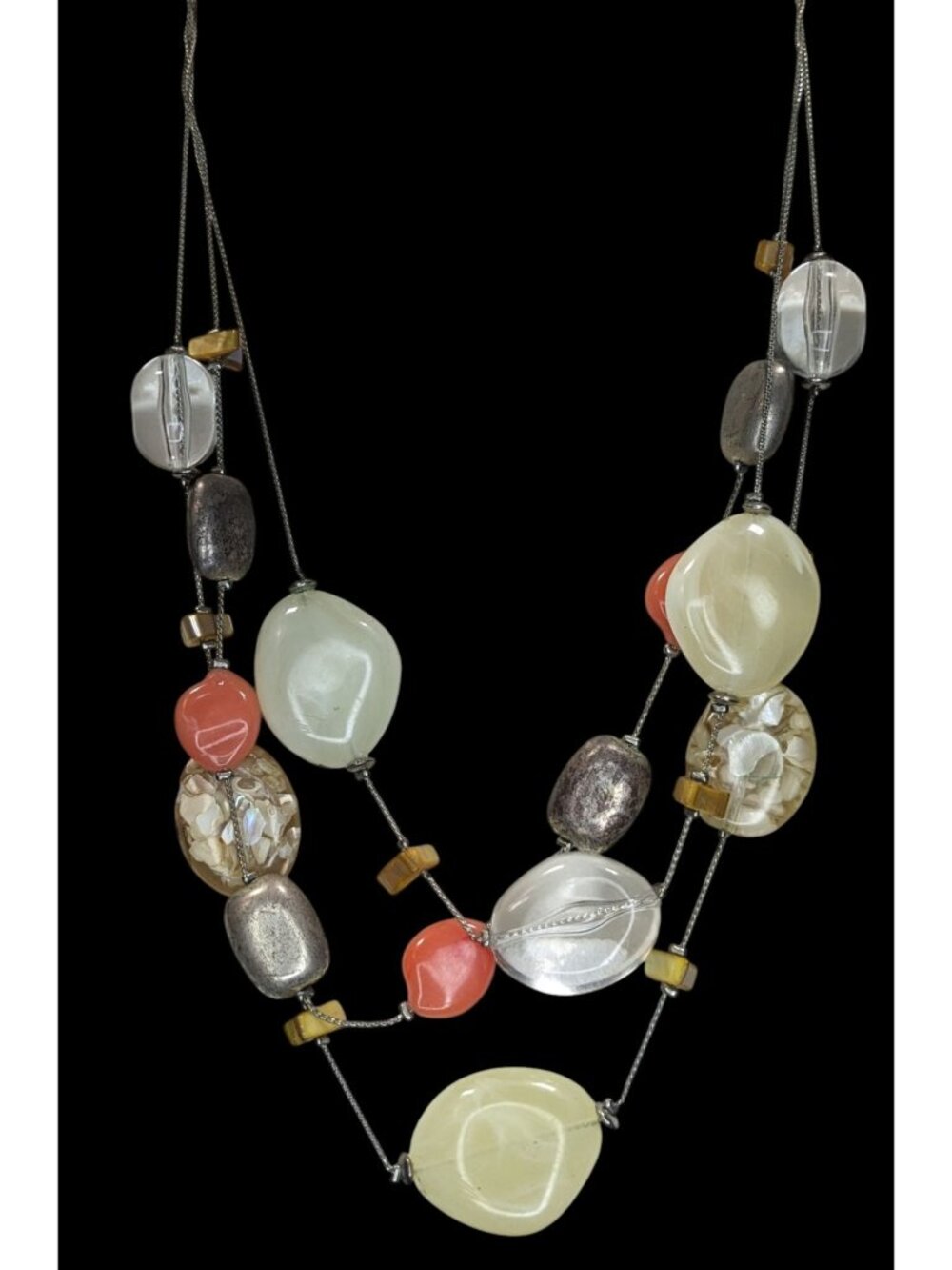 Boho Retro Eclectic NY Collection Layered Chunky Bead Statement Necklace